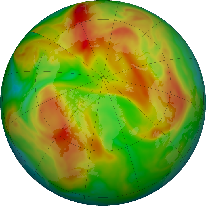 Arctic ozone map for 26 April 2021